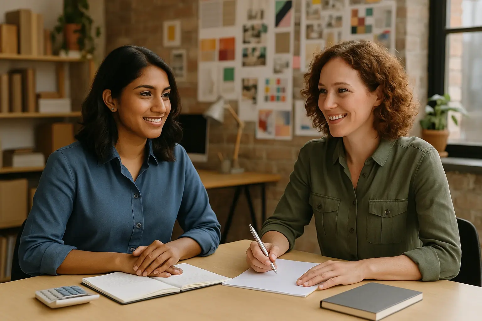 Creative business owners in the office
