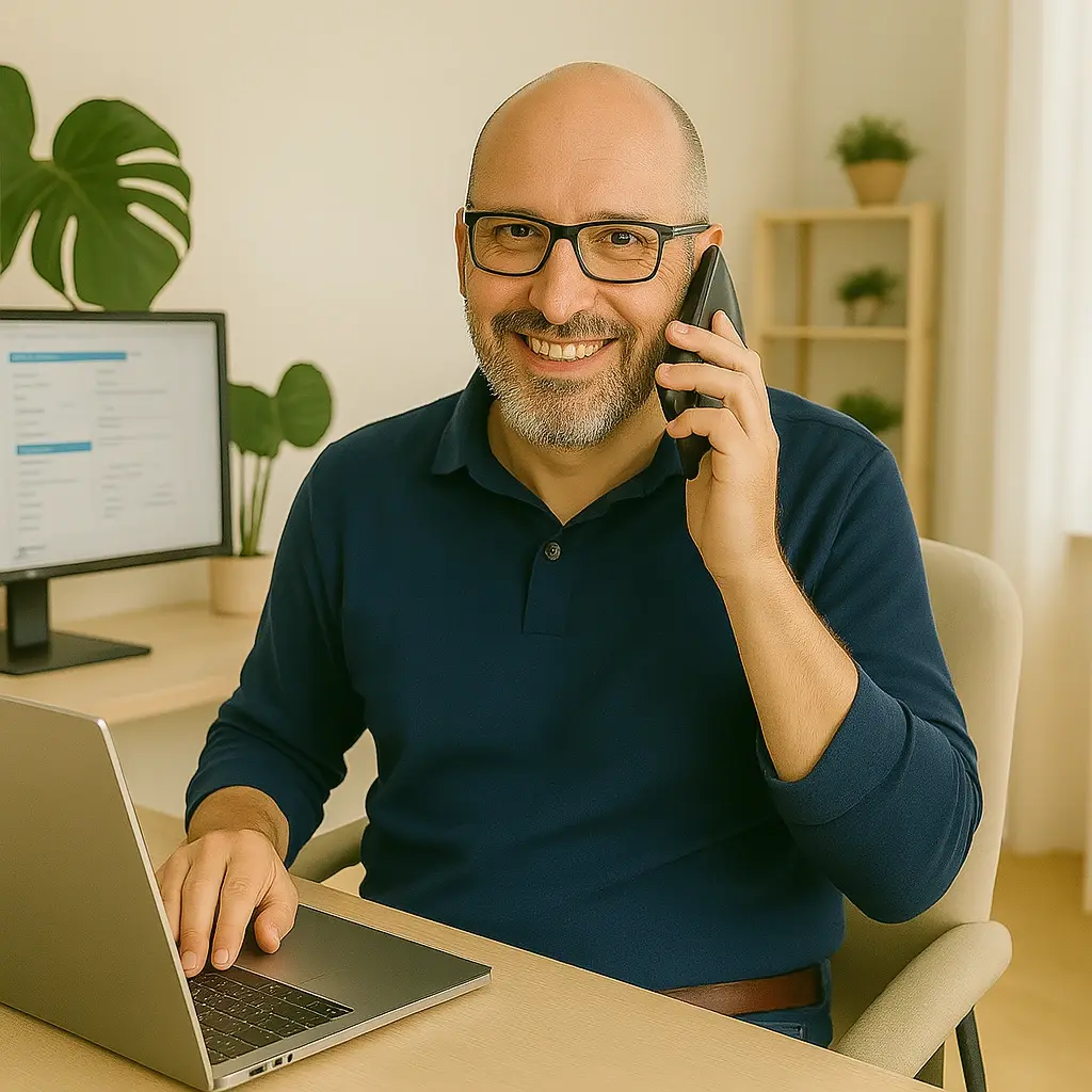 270504 Business Call in Modern Office